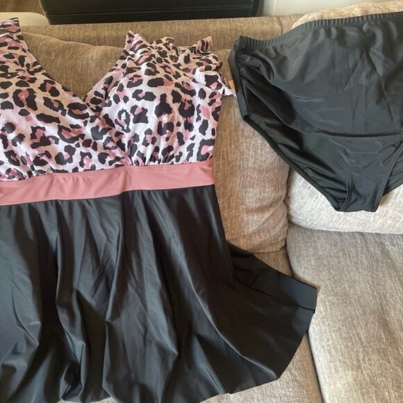 Bloomchic Plus Size Women's Swim Dress - Picture 1 of 2